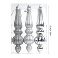 thumbnail image 3 of Cone Shaped Plastic Finial Drop Shiny Balls Ornament 6Pcs 7in, Hanging Christmas Decoration, Home Decor for Vintage Holiday Party Christmas Decor for Holiday Wedding Party, 3 of 6
