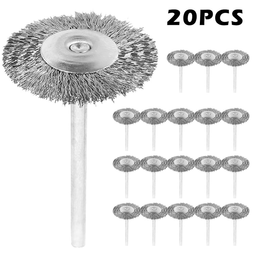 20X Stainless Steel Wire Wheel Brush For Dremel Rotary Tool Die Grinder Removal 