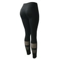 thumbnail image 4 of AINIYS Women's Annular Mesh High Waist Leggings Yoga Pants Conceal Tummy Stretch Workout Yoga Leggings Black L, 4 of 4