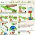 thumbnail image 4 of Basketball Hoop for Kids Toddlers 18m-3y, Infant 2 in 1 Adjustable Sports Toy Set, Baby Interactive Learning Toy, with Light and Music, Indoor Basketball Game, Battery Include, 4 of 6