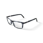 Phat Farm Mens HV703 Rectangular Prescription Eyeglasses with Case, Blue Stripe