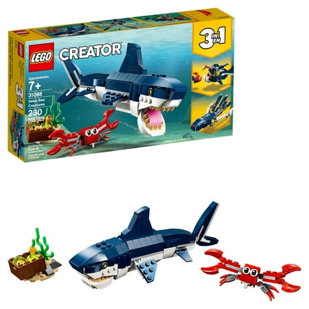 UPC: 0673419302098 | LEGO Creator 3 in 1 Deep Sea Creatures  Transforms from Shark and Crab to Squid to Angler Fish  Sea Animal Toys  Gifts for 7 Plus Year Old Girls and Boys  31088