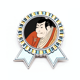 thumbnail image 1 of Estilo japones ukiyoe macho kimono Insignia broche Medalla ganadora, 1 of 3