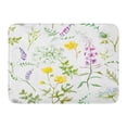 thumbnail image 1 of LADDKE Watercolor Floral Pattern Wild Flowers Blooming Sally Queen Anne Lace Buttercup Yellow Mouse Peas Doormat Floor Rug Bath Mat 23.6x15.7 inch, 1 of 1