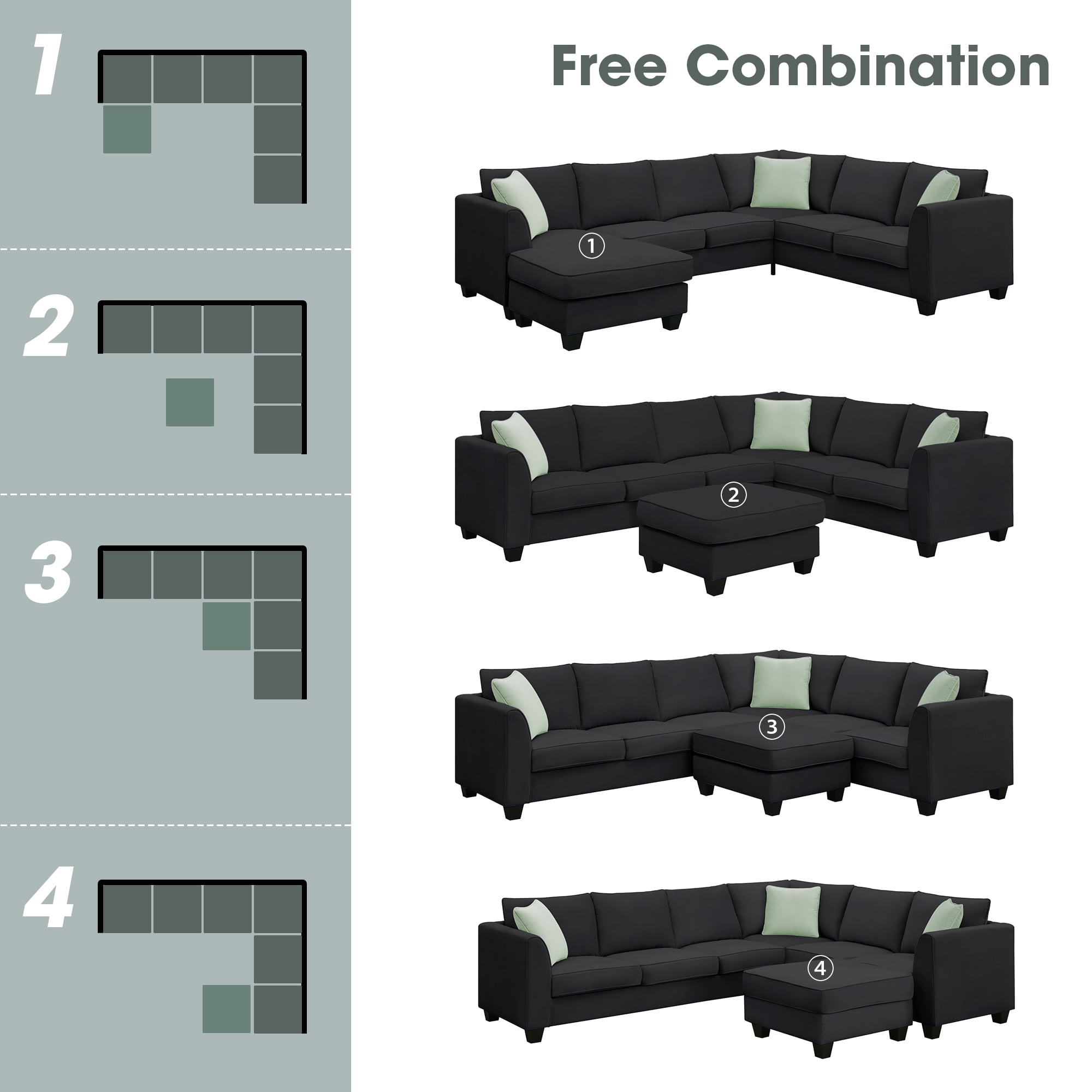 7 seater corner online lounge suite