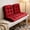 Red, variant on Topukaiba Bench Porch Swing Cushion with Backrest 43" Indoor Outdoor, Wicker Patio Furniture Cushion Set, Waterproof Outdoor Cushions for Lawn Loveseat Porch Swing