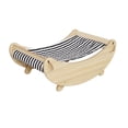 thumbnail image 4 of TISHITA Cat Hammock Cat Rocking Chair Standing Wood Lounger Dog Rocking Hammock Bed Black White, 4 of 8