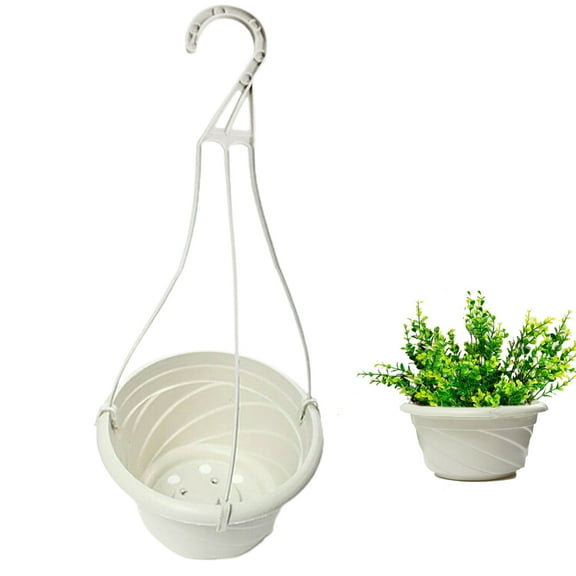 Manunclaims Hanging Plant Bracket, 5.1" x 6" White Flower Pot Holder Sturdy Exquisite Hanging Hook Plant Hook Outdoor Indoor Hanging Basket - 1Packs/ 4Packs/ 6Packs Optional