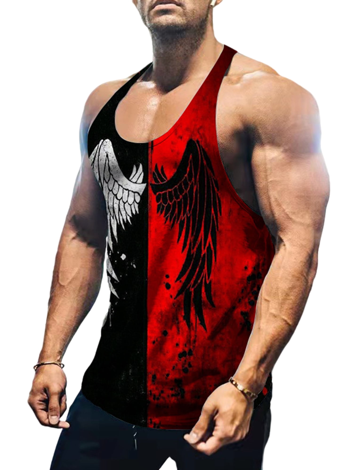 MAWCLOS Mens Muscle Shirts Sleeveless 