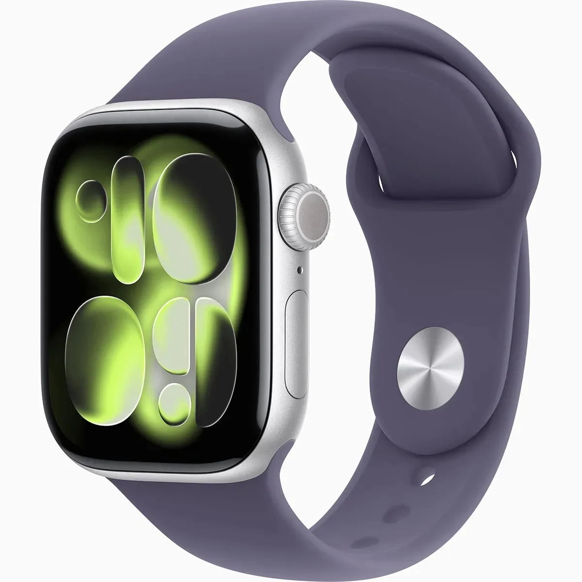 Apple Watch Series 11 (GPS) 46mm Silver Aluminum Case with Purple Fog Sport Band