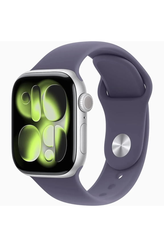 (Open Box) Apple Watch Series 11 (GPS) 42mm Silver Aluminum Case with Purple Fog Sport Band