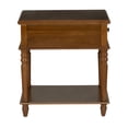 thumbnail image 5 of Powell McGhie Single Drawer Indoor End Table with Shelf, 26" Tall, Hazelnut Brown, 5 of 18