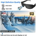 thumbnail image 6 of VTIN 1080P HD Camera Glasses DVR - Mini Video Recorder Sunglasses, 800mAh Battery (90min Recording), USB Webcam Mode, Lightweight for Cycling, Motorcycle, Fishing & Outdoor Sports, 6 of 9
