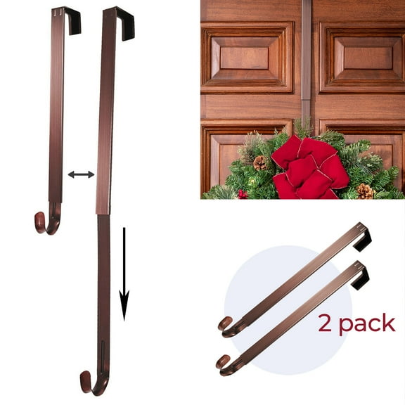 Haute Decor Adapt™ Adjustable Length Wreath Hanger - 2 Pack - Oil-Rubbed Bronze