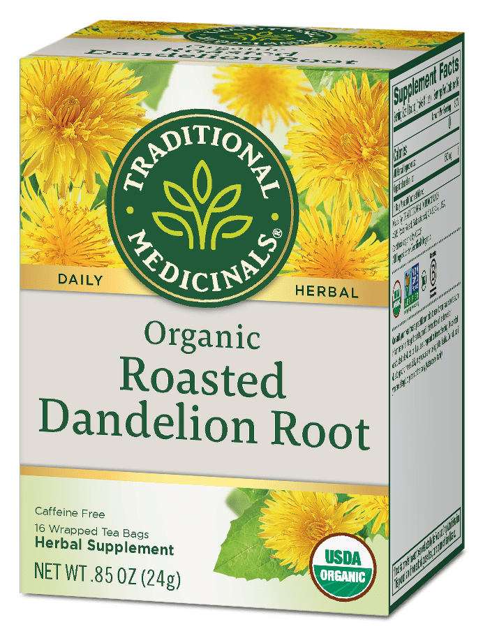 Traditional Medicinals Tea, Organic Roasted Dandelion Root, Tea Bags, 16 Count