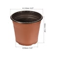 thumbnail image 2 of Unique Bargains 8' Plastic Plant Nursery Pots Starting Planter Container, Red 25 Pack, 2 of 6