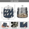 thumbnail image 2 of Yayeee Ashtray with Lid for Cigarette Smokeless Stainless Steel Home Ash Holder, Rocket Pattern, 2 of 7