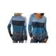 thumbnail image 3 of Camiseta de Larga con Cuello en V y Bloques de Color para Mujer Estilo Casual y Holgado, Ideal para y Otoño Azul L, 3 of 6