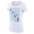 thumbnail image 2 of Women's G-III 4Her by Carl Banks White Buffalo Bills Love Graphic Fitted T-Shirt, 2 of 5