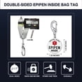 thumbnail image 3 of Divoti 1.25" Dual-Sided Stainless-Steel Medical-Alert Bag Tag - EPIPEN INSIDE / Polished Stainless - Quick Clip, 3 of 4