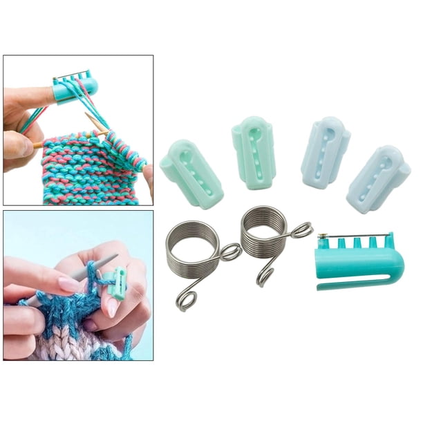 5 Piezas de Guía de Tejer Perfecl Herramienta de Dedal para Crochet Guía de trenzado de hilo