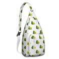 thumbnail image 1 of Cute Avocado Sling Backpack - Playful Kawaii Illustration, Multi-Functional Shoulder Bag, 1 of 4