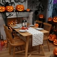 thumbnail image 6 of Soft Plush Ghost Fall Table Runner 3D Autumn Harvest Decor for Thanksgiving Halloween Seasonal Kitchen Dining Table Decoration Cute White Pumpkin Themed Runner for Home Party Indoor Outdoor Use, 6 of 6