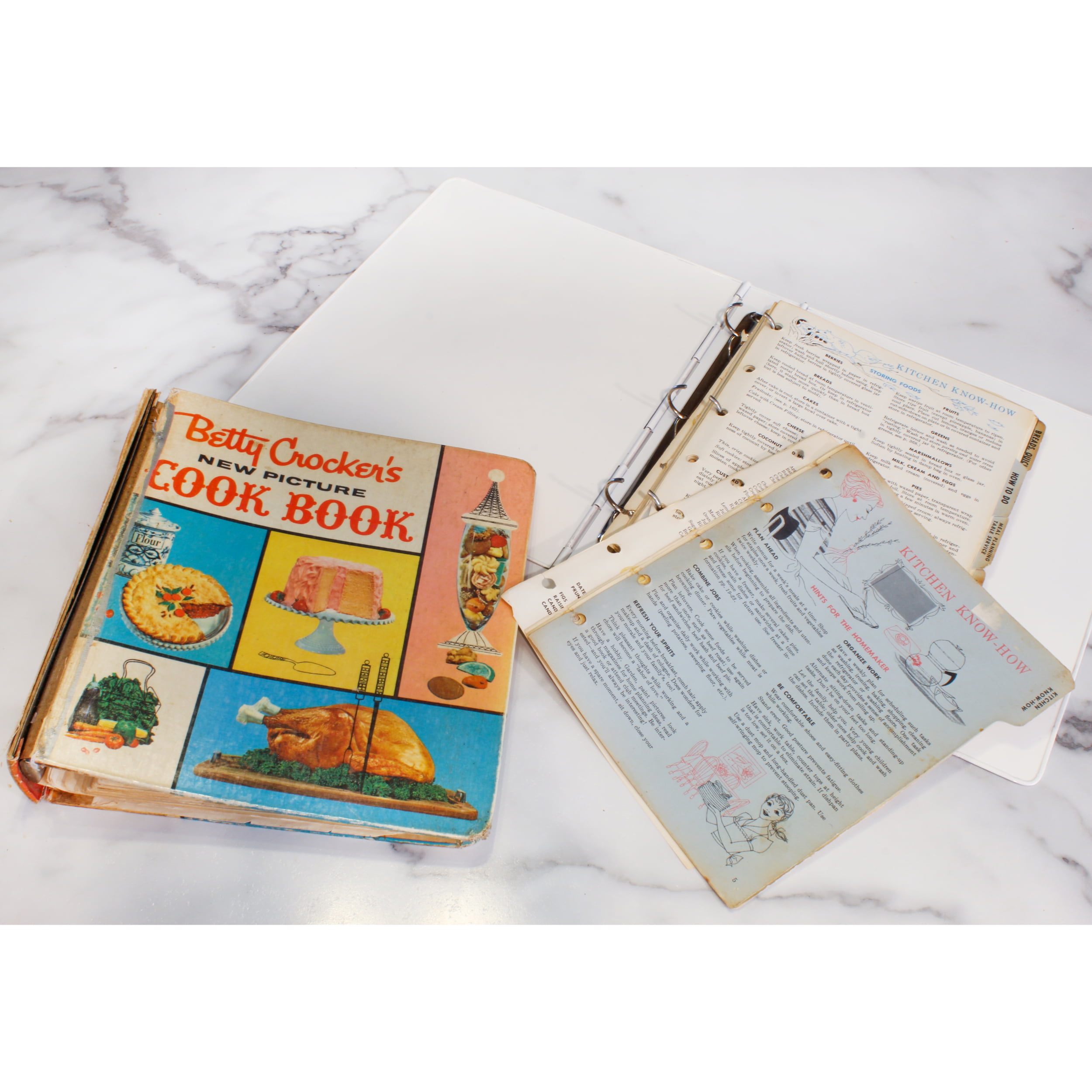Rustic Vintage Farmhouse Kitchen Utensils Cookbook 3 Ring Binder