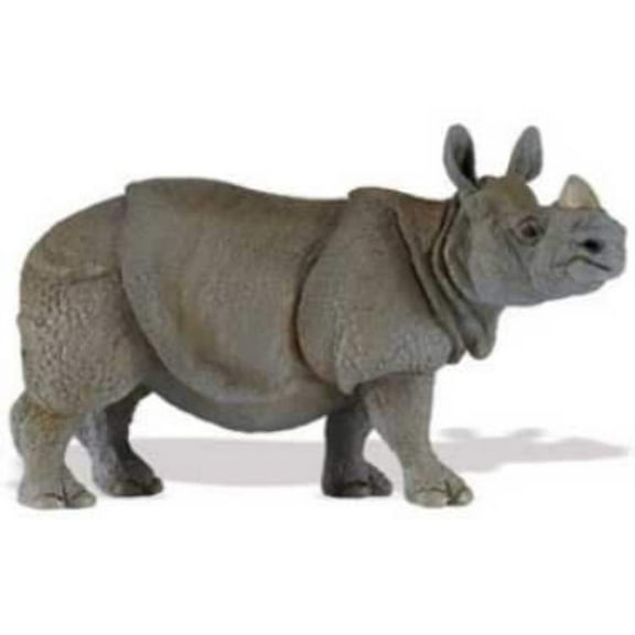 Safari Ltd. Indian Rhino Figurine - Realistic 5" Rhinoceros Figure - Educational Toy for Boys, Girls, and Kids Ages 3 