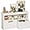 White, variant on AINUO Toy Storage Organizer with Drawers, White Floor Toy Box with Wheels and Open Shelf, Kids Storage Chest for Boys Girls, Nursery Playroom Bedroom Organization