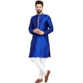 thumbnail image 1 of Royal Kurta Mens Jacqaurd Silk Blend Kurta Churidaar (42, Royal Blue), 1 of 1