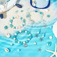 thumbnail image 4 of 1 Box 210Pcs Starfish Bead Turtle Beads Lucky Turquoise Beads Bulk Summer Ocean Beads Sea Animal Charms Shell Beads Seashell Charms Beading Kits Women DIY Craft Supplies Mixed Color, 4 of 9