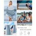 thumbnail image 5 of Blue Ombre Stripe Beach Towels Oversized Super Absorbent, Farmhouse Striped Gradient Lightweight Bath Towel Quick Dry Sets For Bathroom/Pool/Rv Camping/Beach Play/Gym Room/Picnic 35"x70", 5 of 8