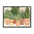 thumbnail image 2 of Stupell Industries Indoor Plant Scene Boho Pattern Pots Living Room Graphic Art Gray Framed Art Print Wall Art, 20x16, by Cindy Jacobs, 2 of 5