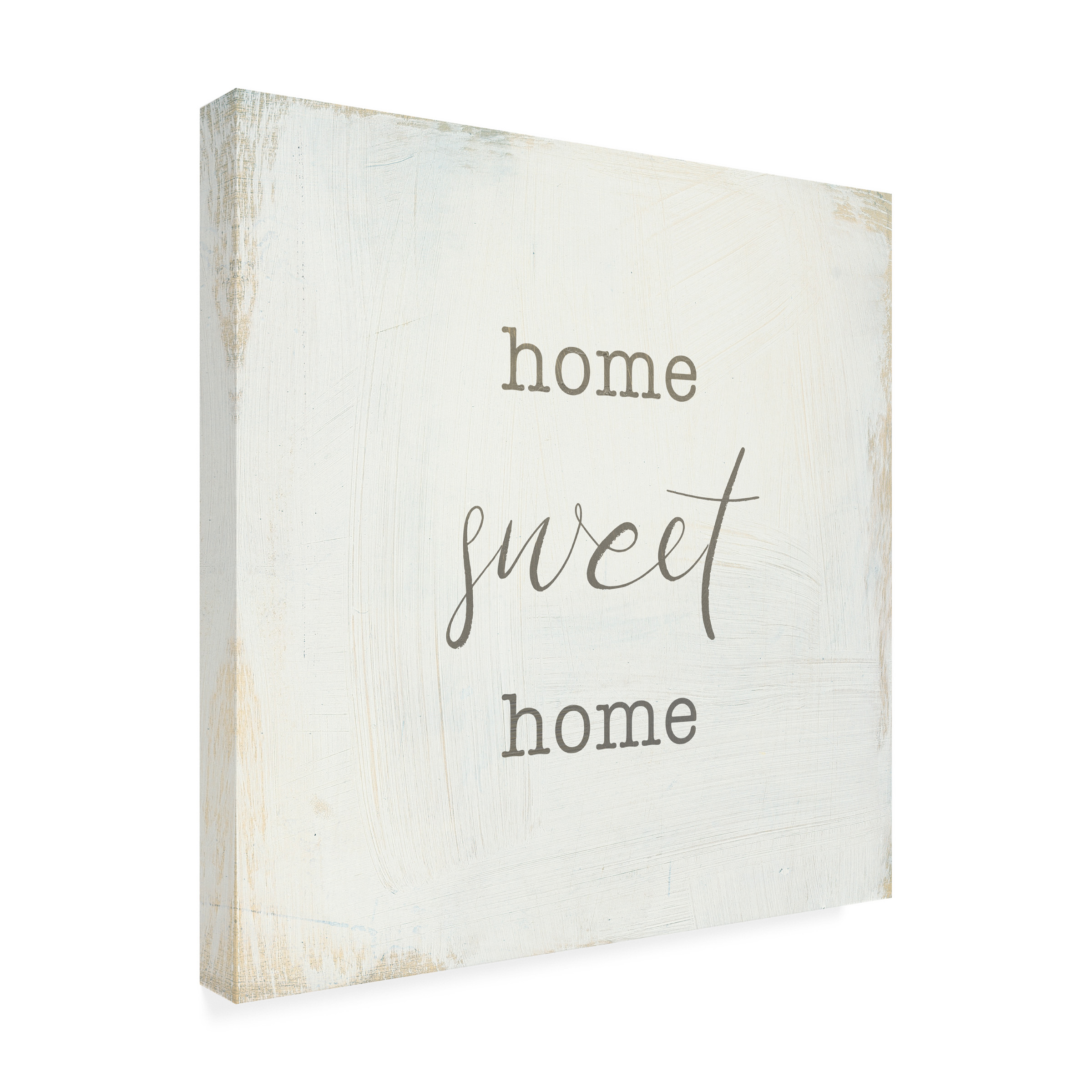 Trademark Fine Art 'Home Sweet Home I Script' Canvas Art by Wild Apple Portfolio