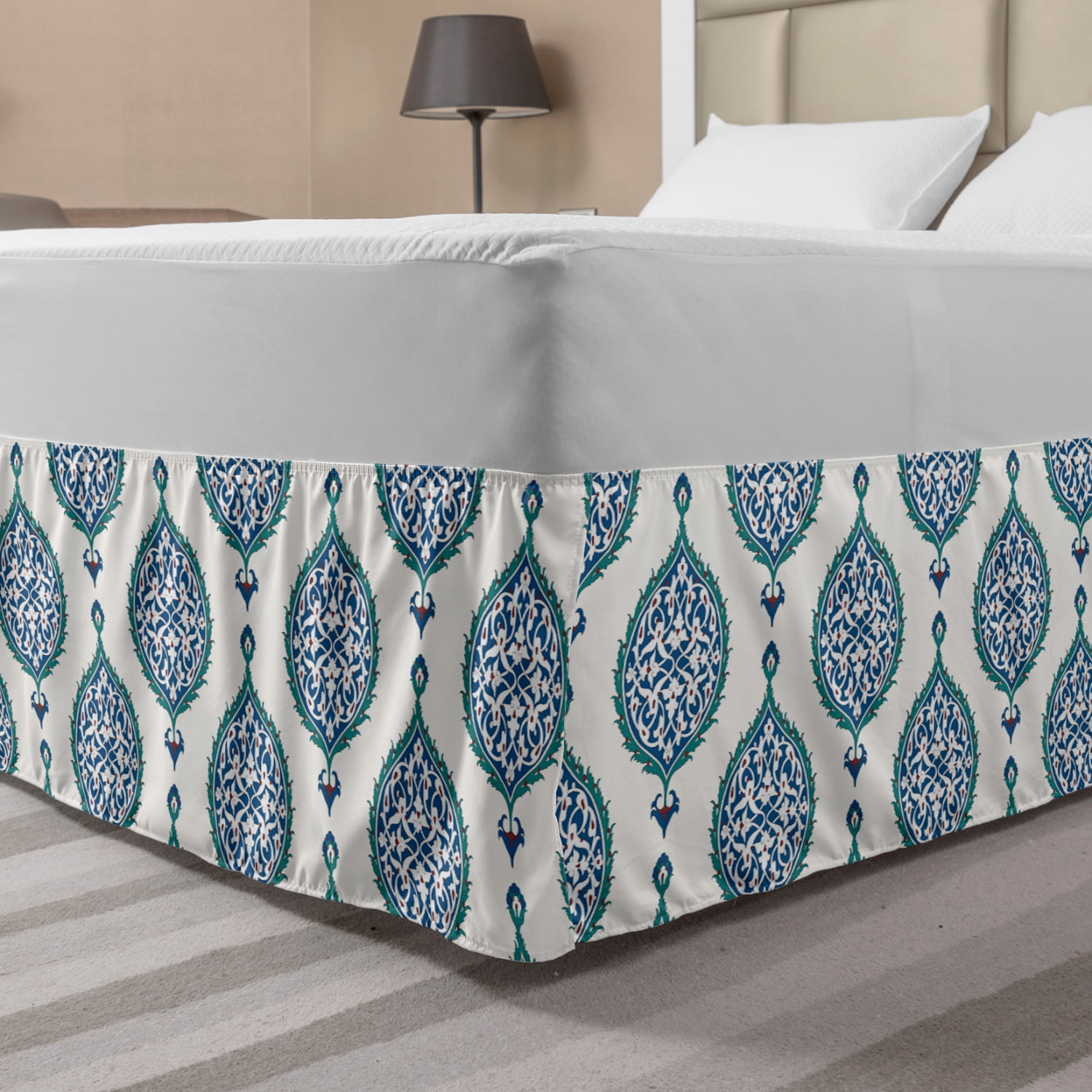 Turkish Pattern Bed Skirt, Leaves in Symmetrical Order