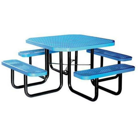 Manufacturer Varies Picnic Table,80 in L,Blue 4HUV5