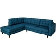 thumbnail image 1 of Modway Empress Mid-Century Modern Upholstered Fabric Left-Facing Sectional Sofa in Azure, 1 of 5