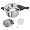 thumbnail image 2 of Stainless Steel Pressure Cooker,  80Kpa High Pressure Stewing Pressure Canner with Steaming Rack, Stovetop Pressure Cooker for Induction Cooker,Gas, Electric, Ceramic Stove, 2 of 8