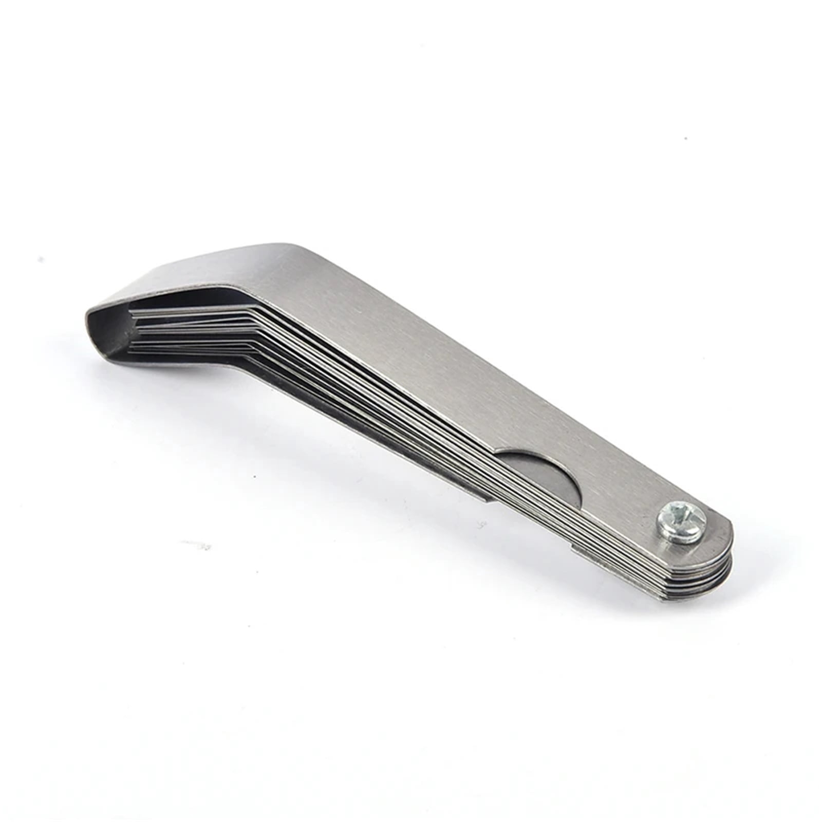 1 Set For 16 Blades Feeler Gauge 0.05 To 1mm Thickness Curved Stainless Steel Gap Metric Filler Feeler Gauge ,Easy Identification