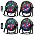 thumbnail image 1 of Par Lights OPPSK 36 LED RGB 36 W, paquete de 4 con control remoto DMX, 1 of 7