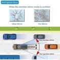 thumbnail image 5 of 12' Large Anti Glare Rear View Mirror With Suction Cup, Stick On Universal Frameless Inside Rearview Blue Mirror With Panoramic Wide Angle Mounted On, 5 of 5