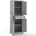 thumbnail image 4 of Pemberly Row 4-Door Traditional Wood Pantry in Distressed Gray, 4 of 21