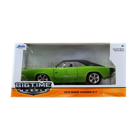 1970 Dodge Charger R/T Green 1/24 Diecast Model Car by