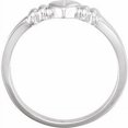 thumbnail image 4 of Auriga Fine Jewelry 925 Sterling Silver Heart & Cross Chastity Ring for Women Size 8, 4 of 4