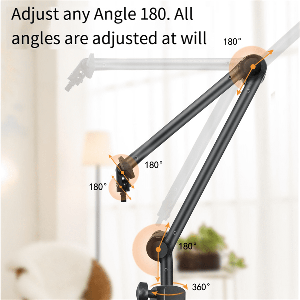 Microphone Stand Adjustable Heavy Suspension Scissor Boom Arm Holder Microphone Bracket USB Condenser Mic Holder