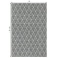 thumbnail image 5 of Sunnydaze Traditional Flat Weave Charcoal Gray Lattice Indoor Area Rug, 5' x 7', 5 of 9
