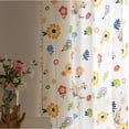 thumbnail image 5 of Bohemian Curtains Semi-Blackout Drapes Cotton Linen Farmhouse Curtain Panels for Living Room Bedroom, 2 Panel, W59.06 x L94.49, Grommets Design., 5 of 5