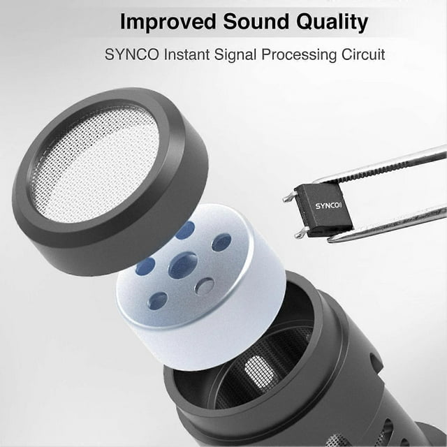 SYNCO MMic-U1L Mini Smartphone Microphone Cardioid Condenser Mic Replacement for iPhone 13/12/11/10 iPad Vlogging Live Streaming Video Recording