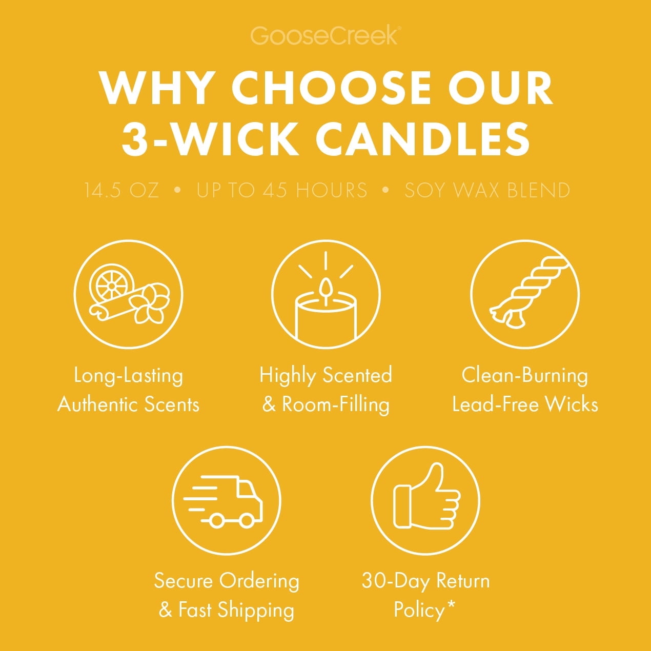 Goose Creek 3-Wick Lemon Butter Cake Scented Jar Candle